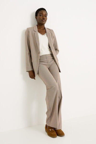 Blazer à carreaux femme